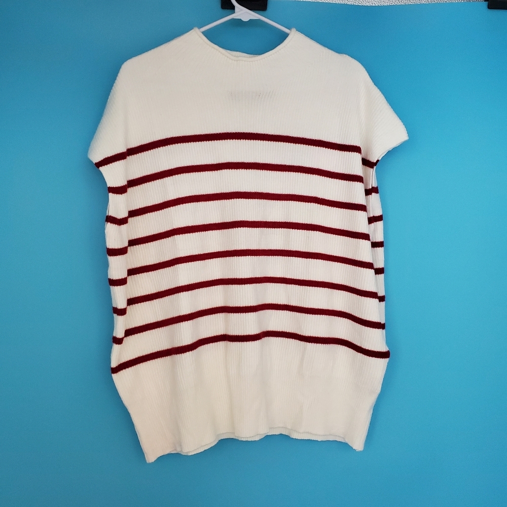 NEW Merokeety Sweater Size XL Sleeveless Knit Striped